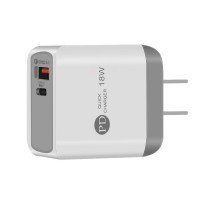 Free Shipping's Items 2020 ABS QC 3.0 Dual USB Ports 18 W PD  Wall Chargers Fast Wall Charger for Mobile Phones