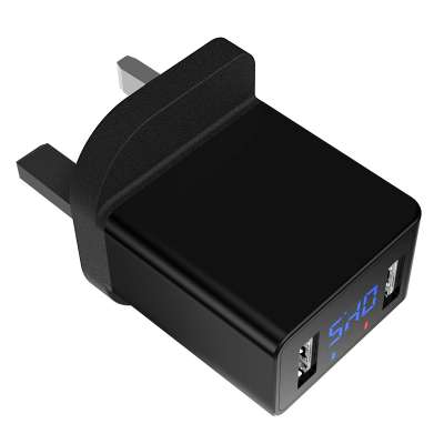 LED Smart IC Fast 2 USB Laptop Mobile Wall Charger